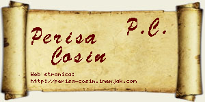 Periša Ćosin vizit kartica